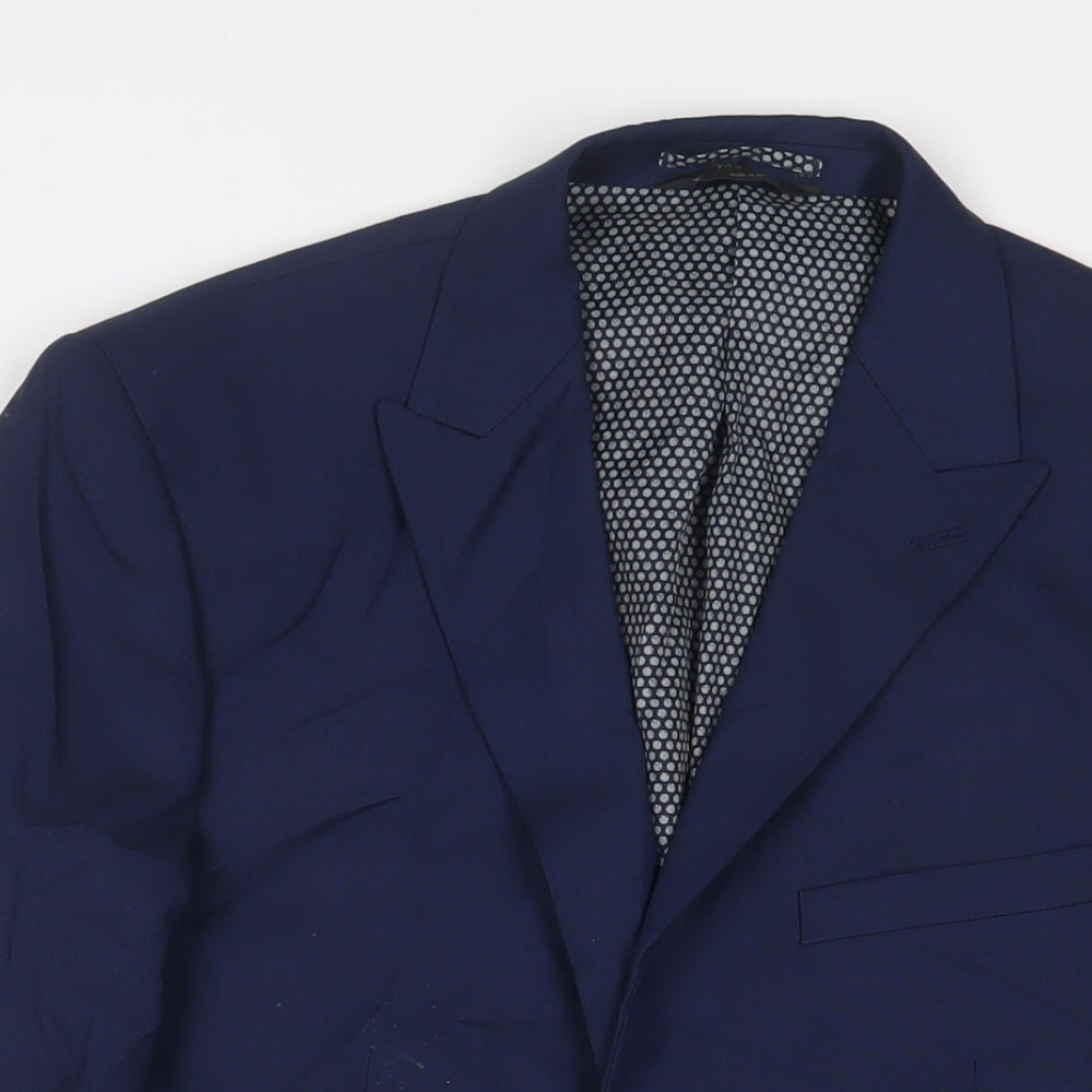 Mens UK Size 40 Marks and Spencer Regular Blue Suit Jacket