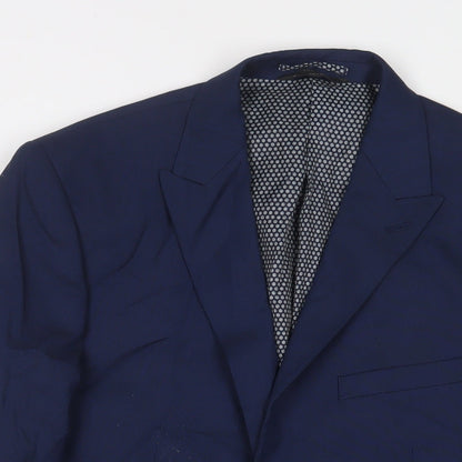 Mens UK Size 40 Marks and Spencer Regular Blue Suit Jacket