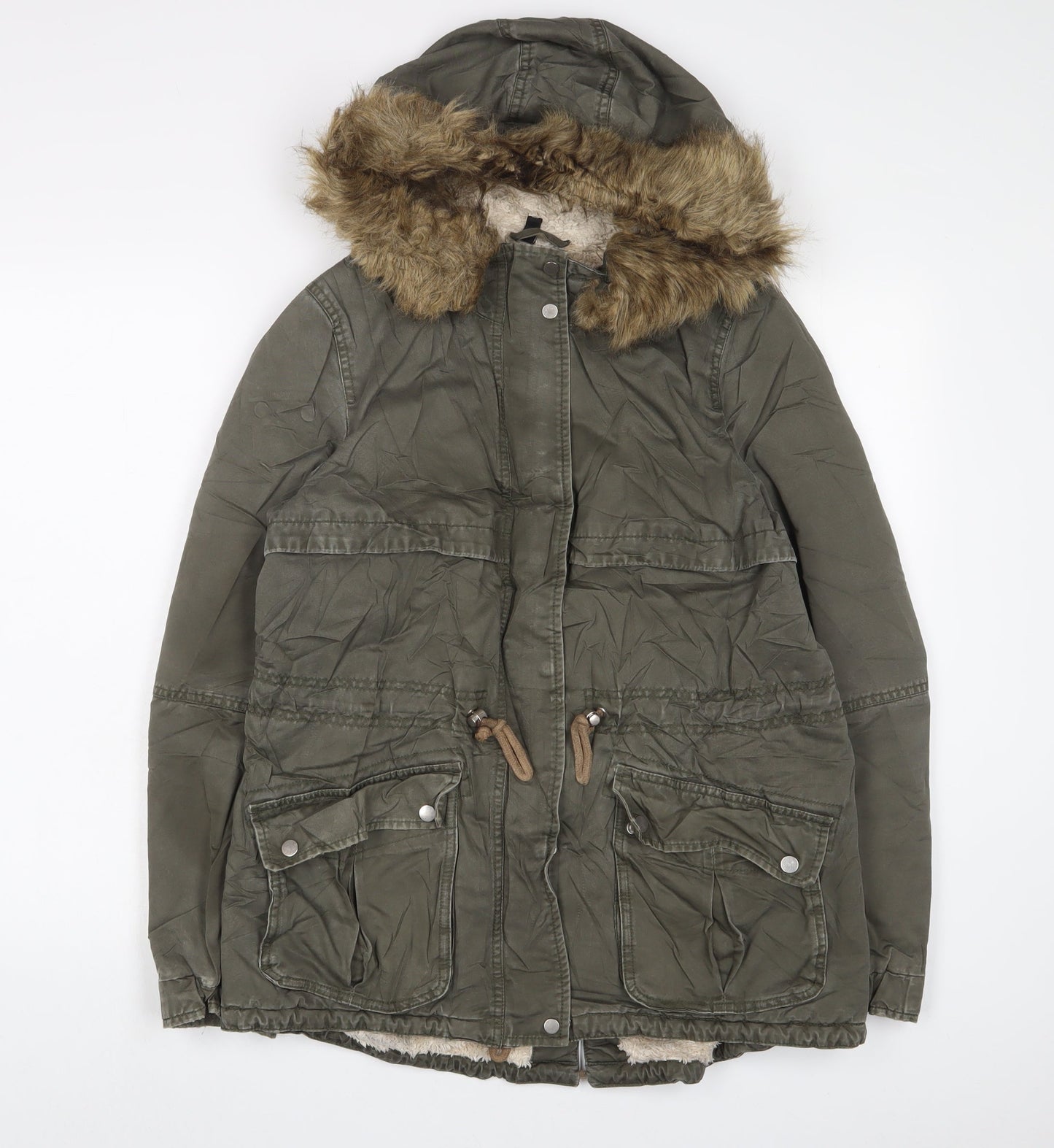Womens UK Size 12 H&M Green Jacket