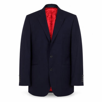 Jasper Littman Mens Blue Wool Jacket Suit Jacket Size 38 Regular