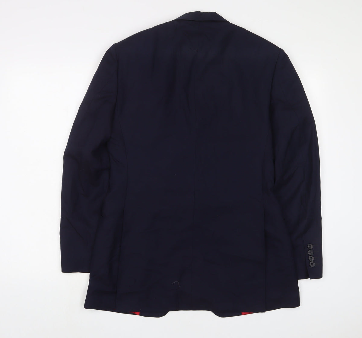 Jasper Littman Mens Blue Wool Jacket Suit Jacket Size 38 Regular