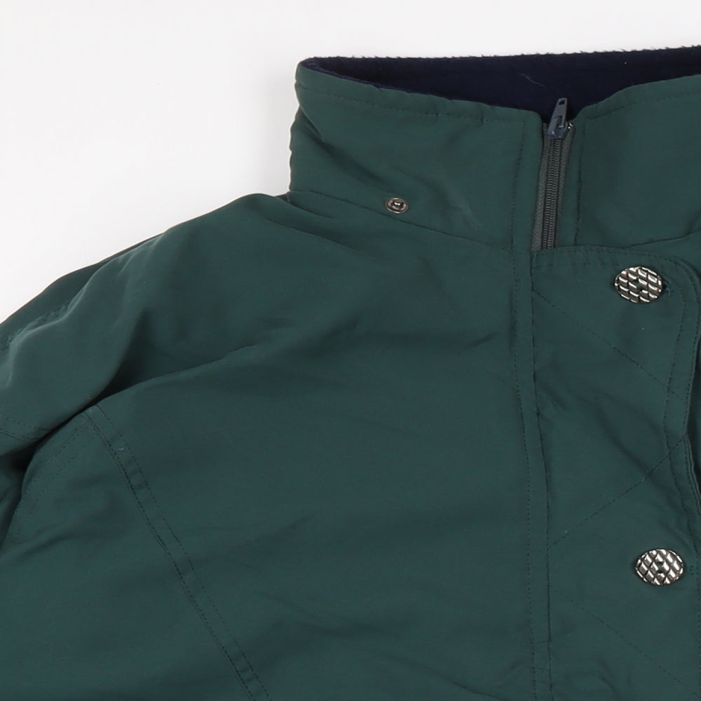 Rga Womens Green Anorak Coat Size 16 Zip