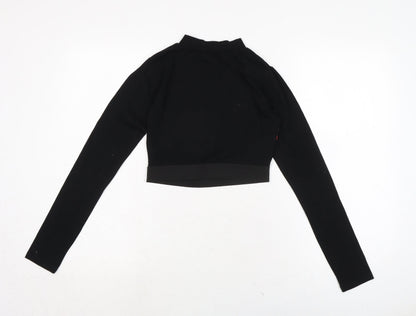 Womens UK Size 10 Select Black Cropped T-Shirt