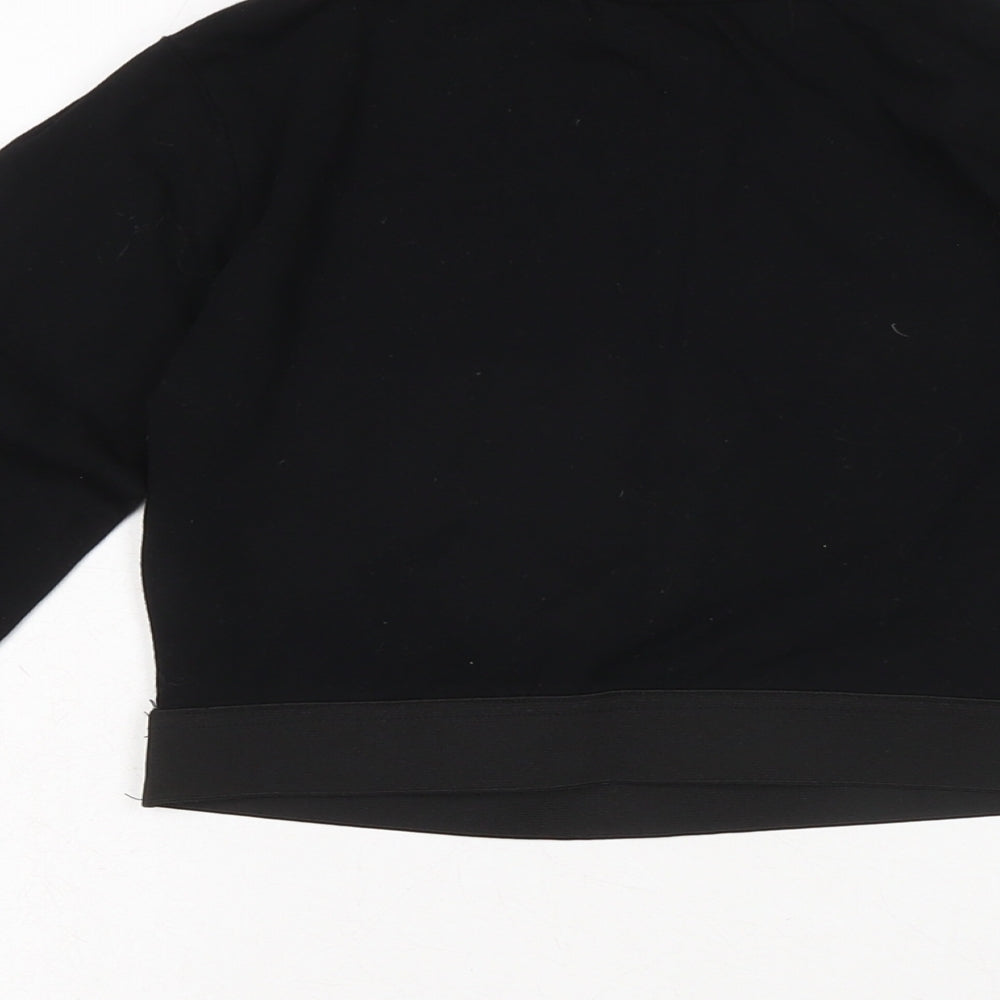 Womens UK Size 10 Select Black Cropped T-Shirt