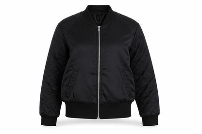 Womens UK Size 6 Divided Black Bomber Jacket