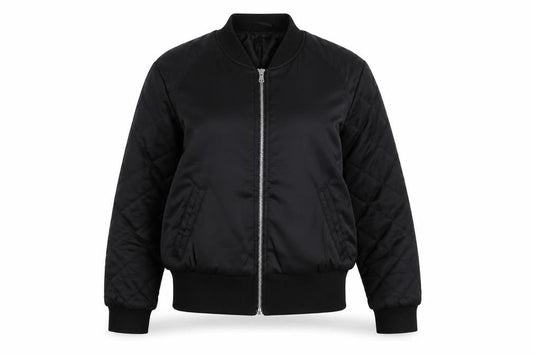 Womens UK Size 6 Divided Black Bomber Jacket