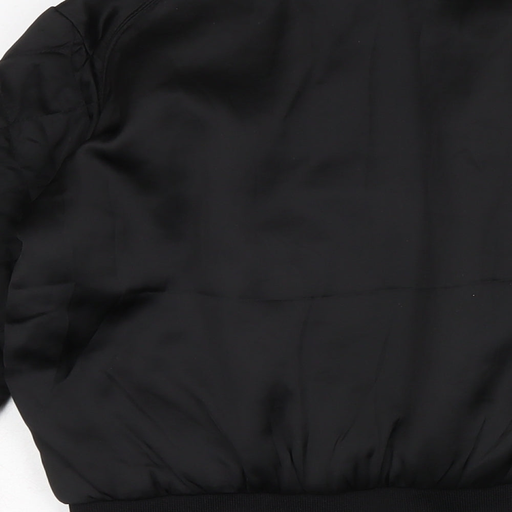 Womens UK Size 6 Divided Black Bomber Jacket