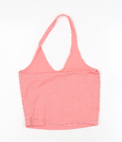 Womens UK Size 10 Select Pink Cropped T-Shirt