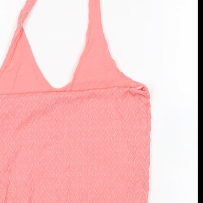 Womens UK Size 10 Select Pink Cropped T-Shirt