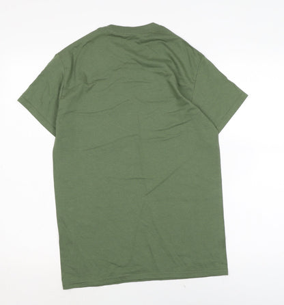 Womens UK Size S Gildan Green Basic Polo