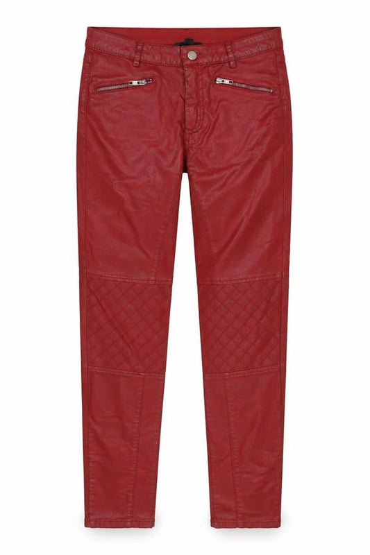 Womens UK Size 10 Topshop Regular Fit  Red Trousers
