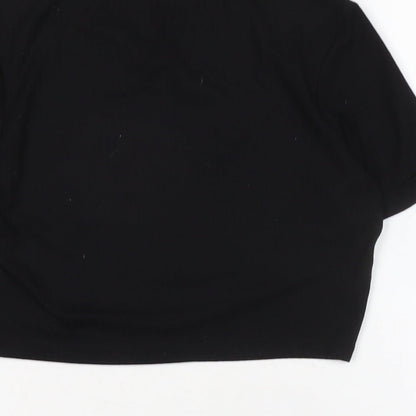 Womens UK Size 10 Select Black Cropped T-Shirt