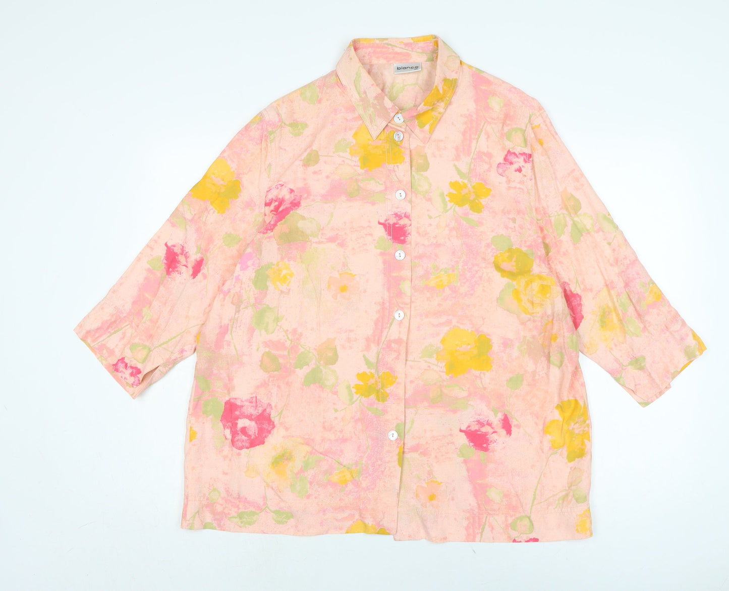Womens UK Size 12 Bianca Multicoloured Basic Blouse
