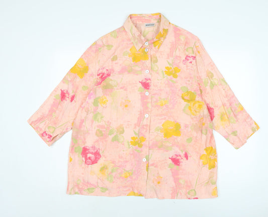 Womens UK Size 12 Bianca Multicoloured Basic Blouse