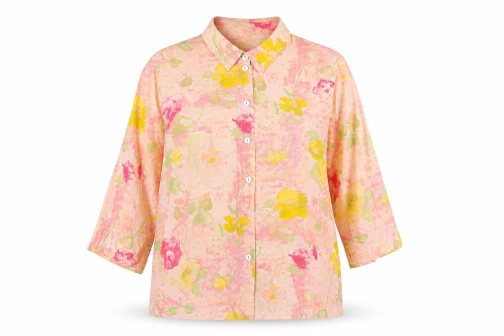 Womens UK Size 12 Bianca Multicoloured Basic Blouse