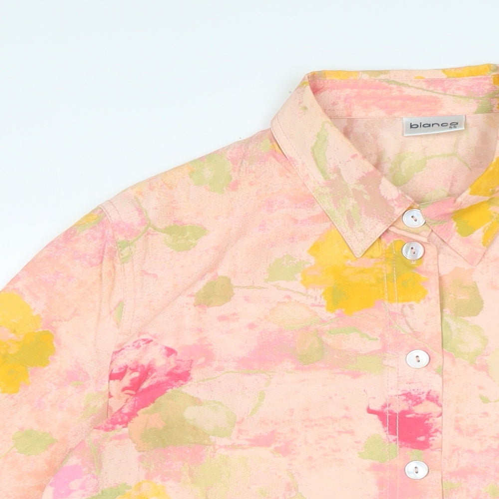 Womens UK Size 12 Bianca Multicoloured Basic Blouse