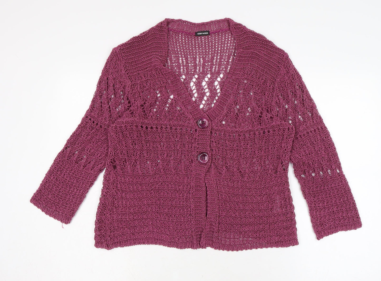 Womens UK Size L Gerry Weber Pink Cardigan Jumper