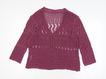 Womens UK Size L Gerry Weber Pink Cardigan Jumper