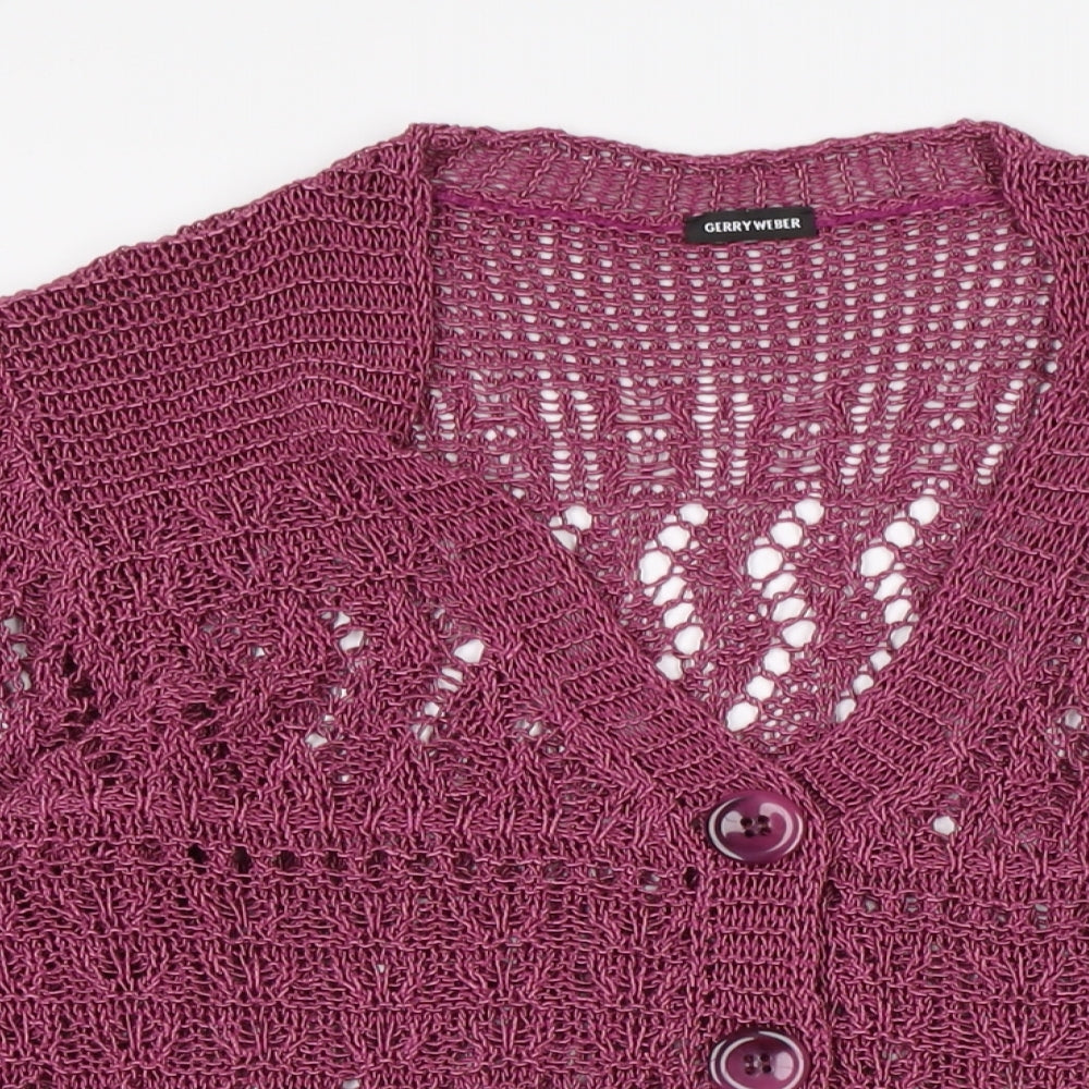 Womens UK Size L Gerry Weber Pink Cardigan Jumper