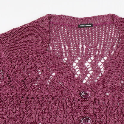 Womens UK Size L Gerry Weber Pink Cardigan Jumper