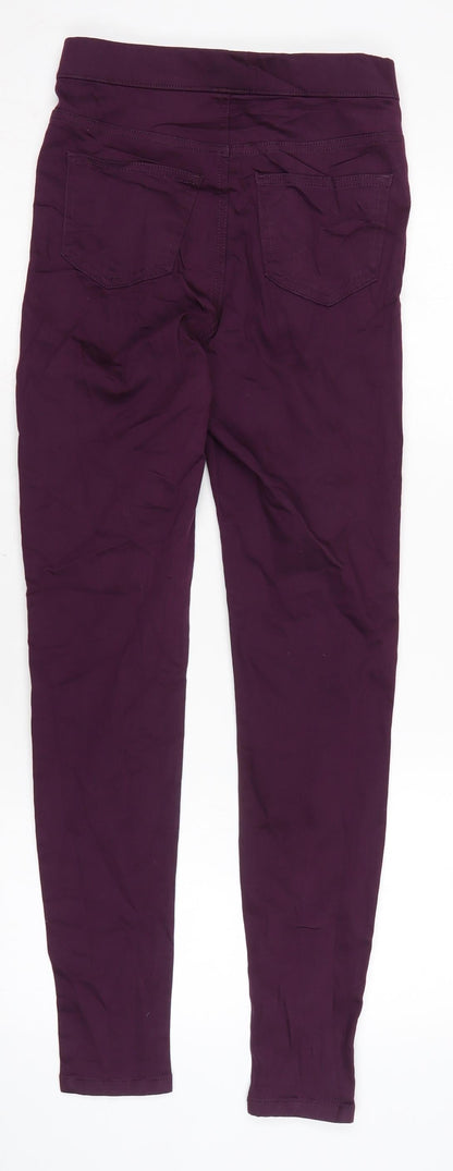 Womens UK Size 8 Marks and Spencer Regular Fit Jegging Purple Jeans