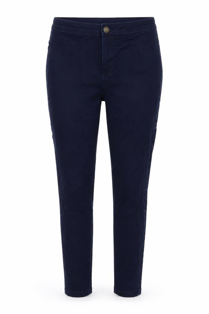 Marks & Spencer Womens Blue Cotton Skinny Jeans Size 12 L24 in Regular Zip