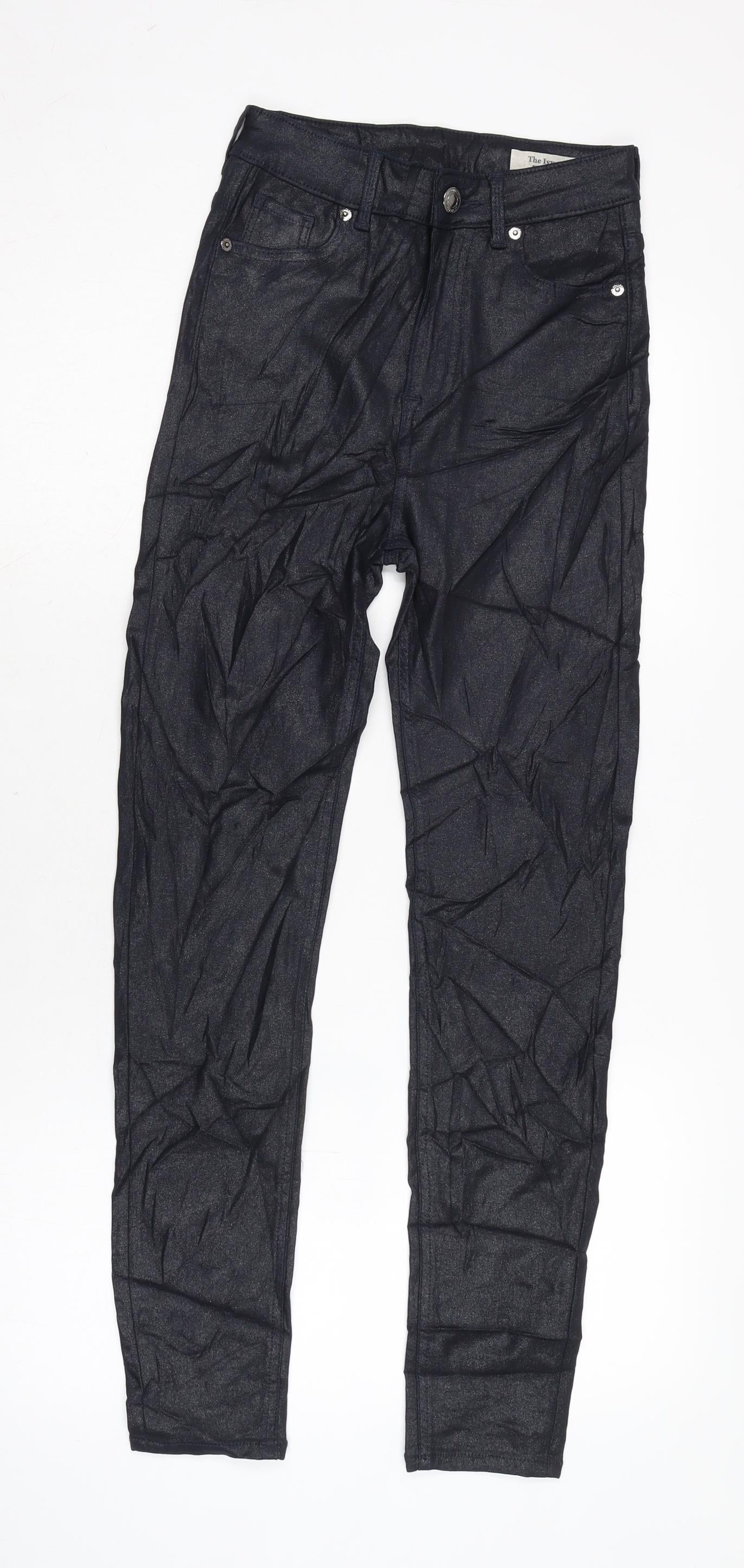 Womens UK Size 8 Marks and Spencer Regular Fit  Blue Trousers