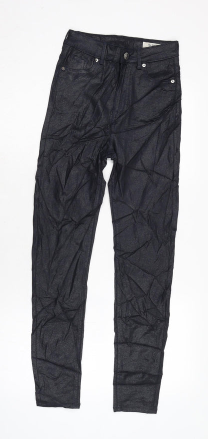 Womens UK Size 8 Marks and Spencer Regular Fit  Blue Trousers