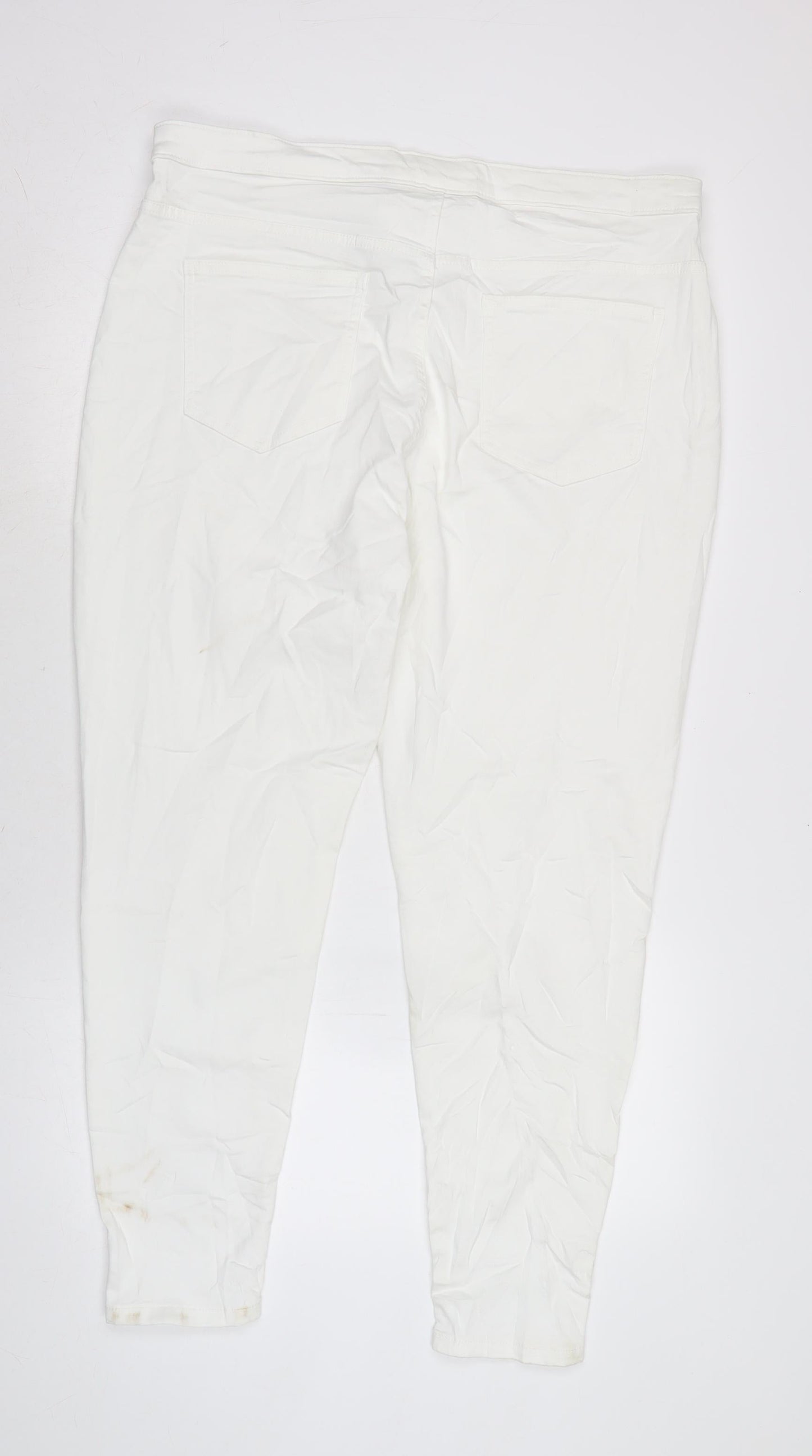 Womens UK Size 22 Marks and Spencer Regular Fit Skinny White Jeans