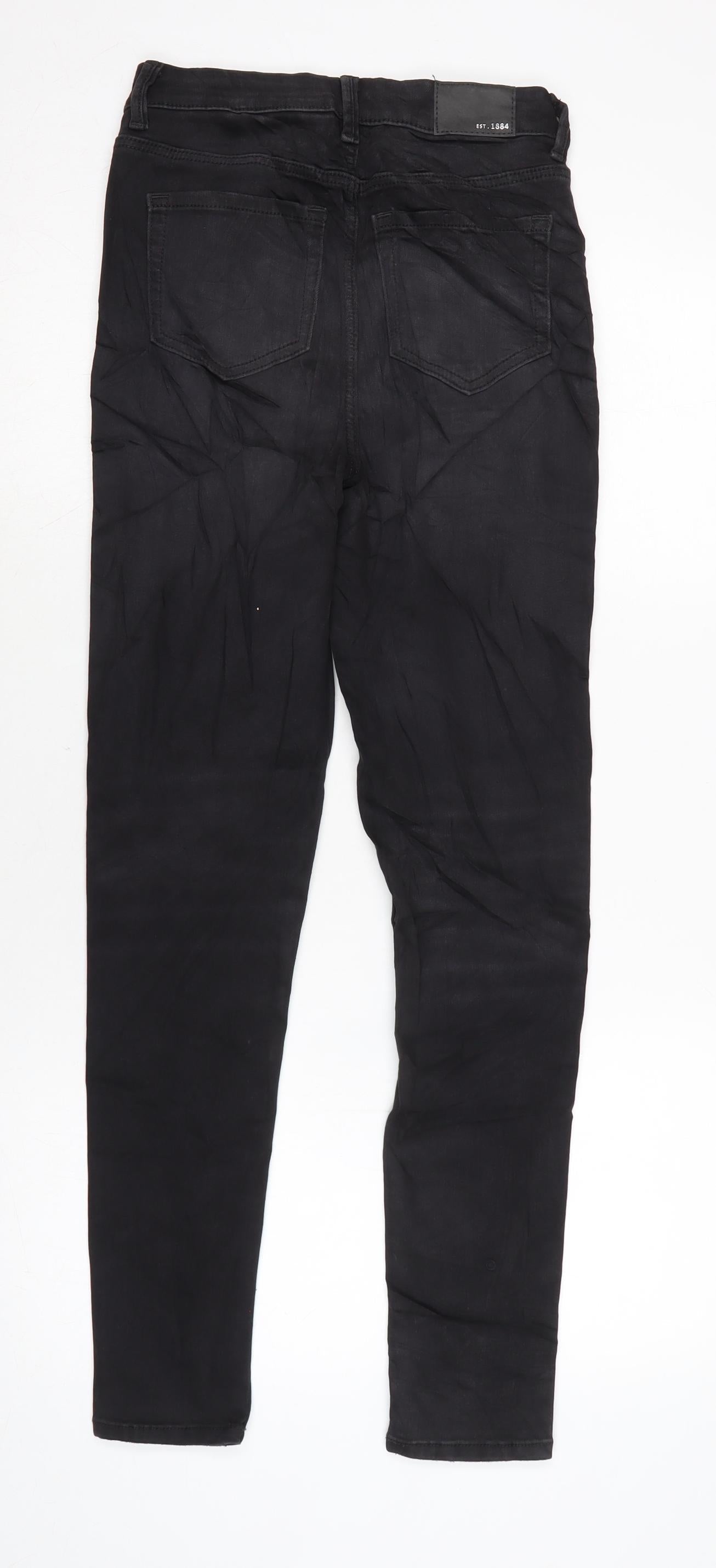 Womens UK Size 6 Marks and Spencer Regular Fit Mom Black Jeans