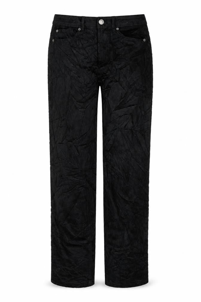 Marks & Spencer Womens Black Cotton Trousers Size 8 L32 in Regular Zip