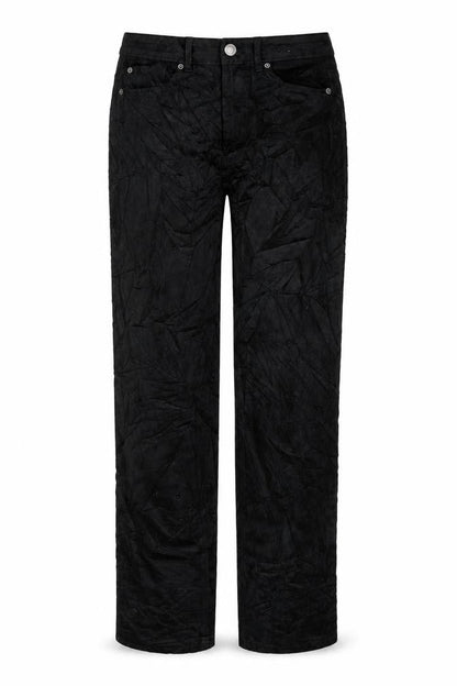 Marks & Spencer Womens Black Cotton Trousers Size 8 L32 in Regular Zip