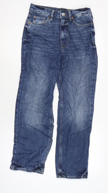 Womens UK Size 8 Marks and Spencer Regular Fit Straight Blue Jeans