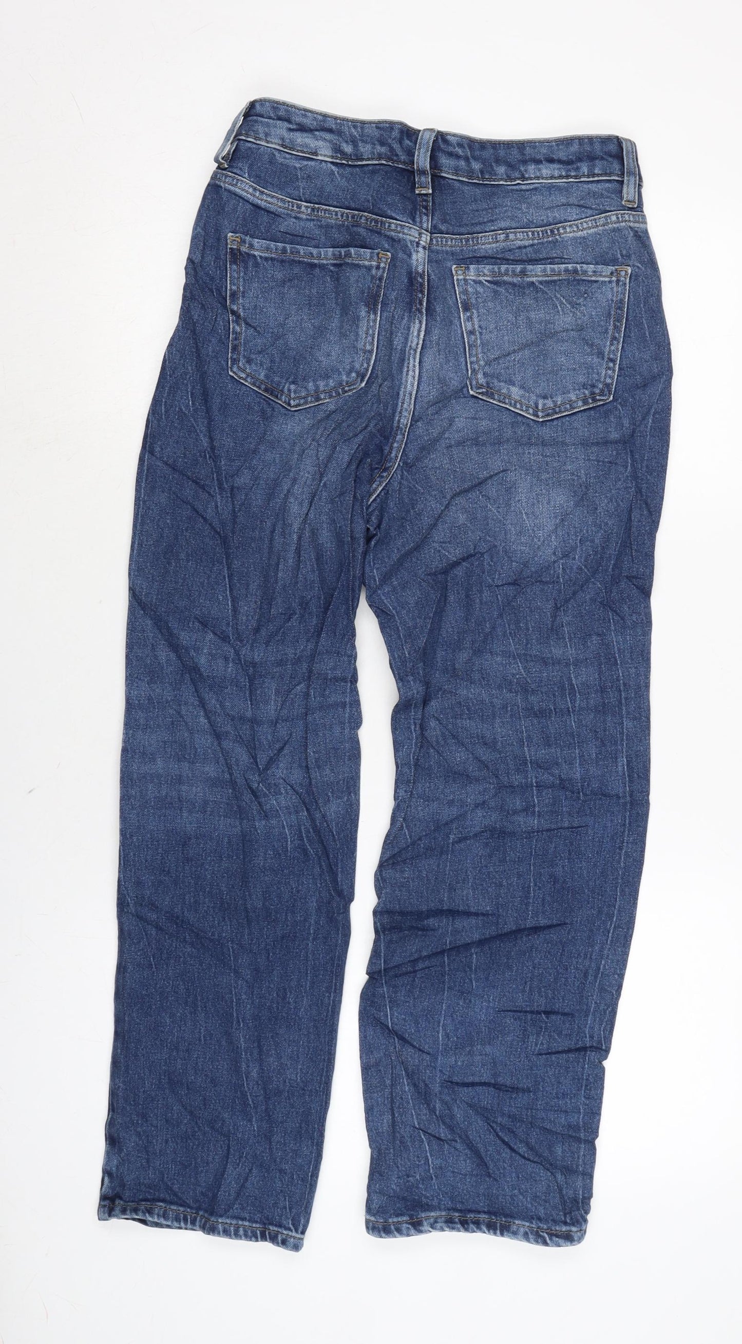 Womens UK Size 8 Marks and Spencer Regular Fit Straight Blue Jeans