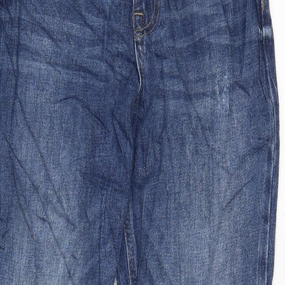 Womens UK Size 8 Marks and Spencer Regular Fit Straight Blue Jeans