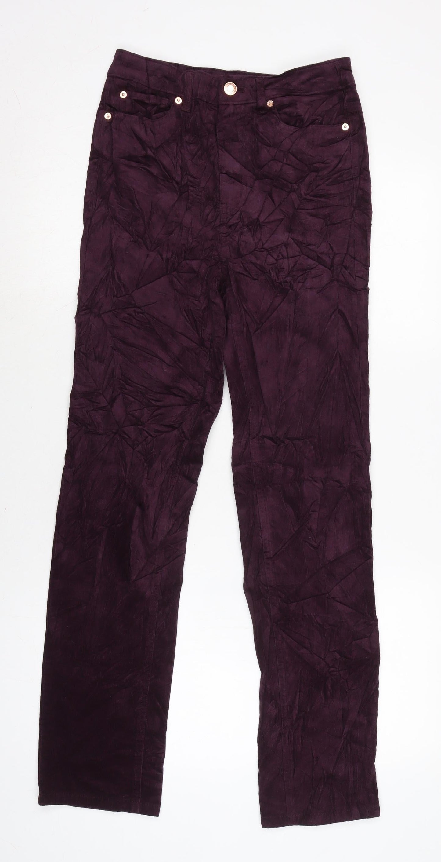 Womens UK Size 8 Marks and Spencer Regular Fit  Purple Trousers