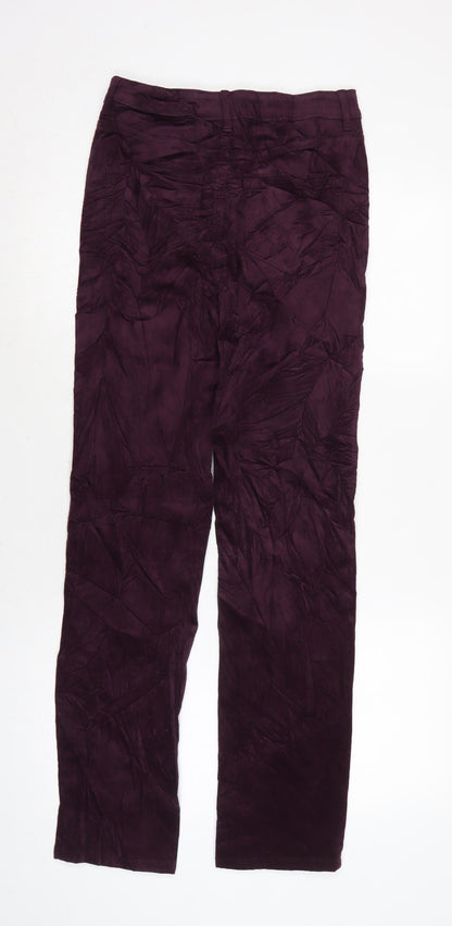 Womens UK Size 8 Marks and Spencer Regular Fit  Purple Trousers