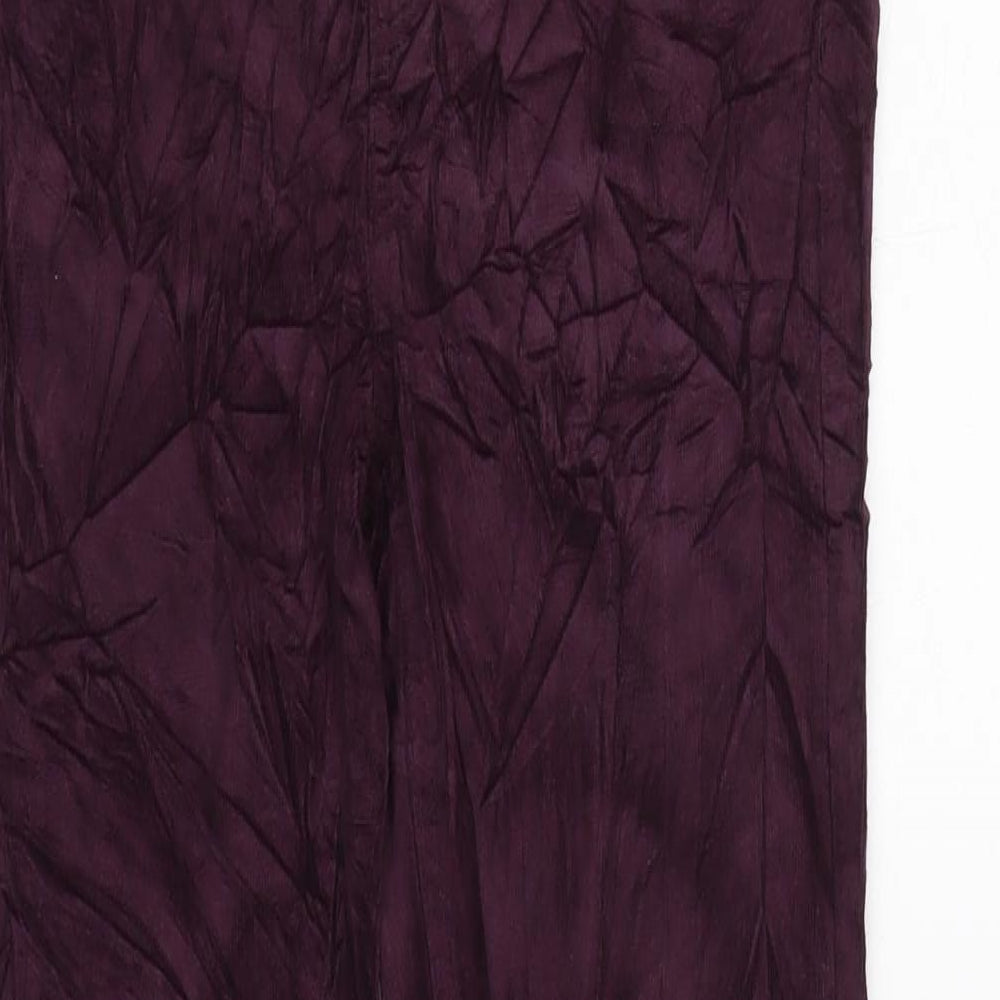 Womens UK Size 8 Marks and Spencer Regular Fit  Purple Trousers