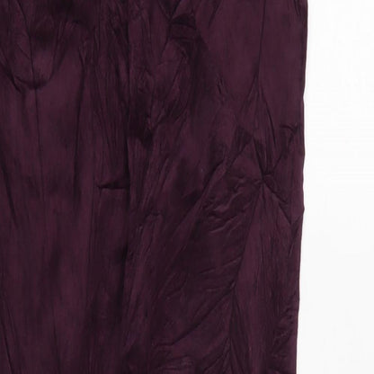 Womens UK Size 8 Marks and Spencer Regular Fit  Purple Trousers