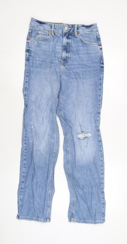 Womens UK Size 8 Marks and Spencer Regular Fit Straight Blue Jeans