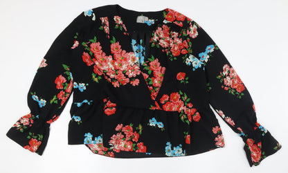 Womens UK Size 12 ASOS Multicoloured Basic Button-Up