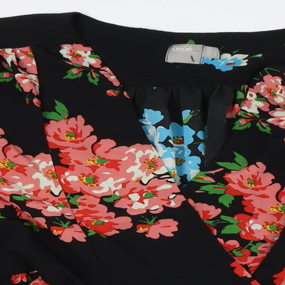 Womens UK Size 12 ASOS Multicoloured Basic Button-Up