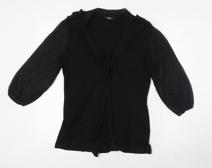 Womens UK Size 10 Marks and Spencer Black Basic Button-Up