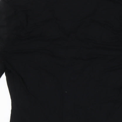 Womens UK Size 10 Marks and Spencer Black Basic Button-Up