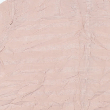 M&Co Womens Pink Viscose Basic Button-Up Size 20 Collared