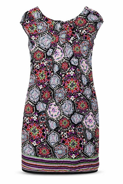 Dorothy Perkins Womens Multicoloured Viscose A-Line Size 12 Round Neck Zip