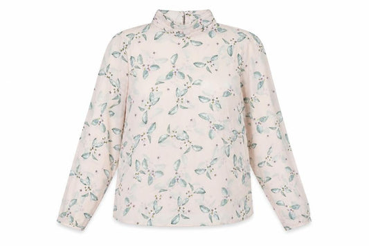 Marks & Spencer Womens Pink Floral Polyester Basic Button-Up Size 16 Mock Neck