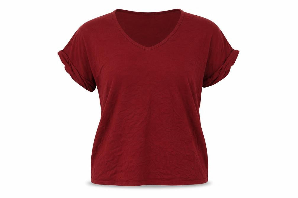 Womens UK Size M Boohoo Red Basic T-Shirt