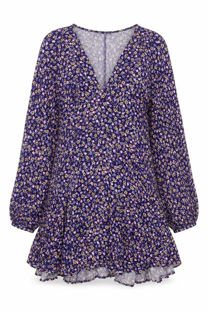 Zara Womens Multicoloured Floral Viscose A-Line Size S V-Neck