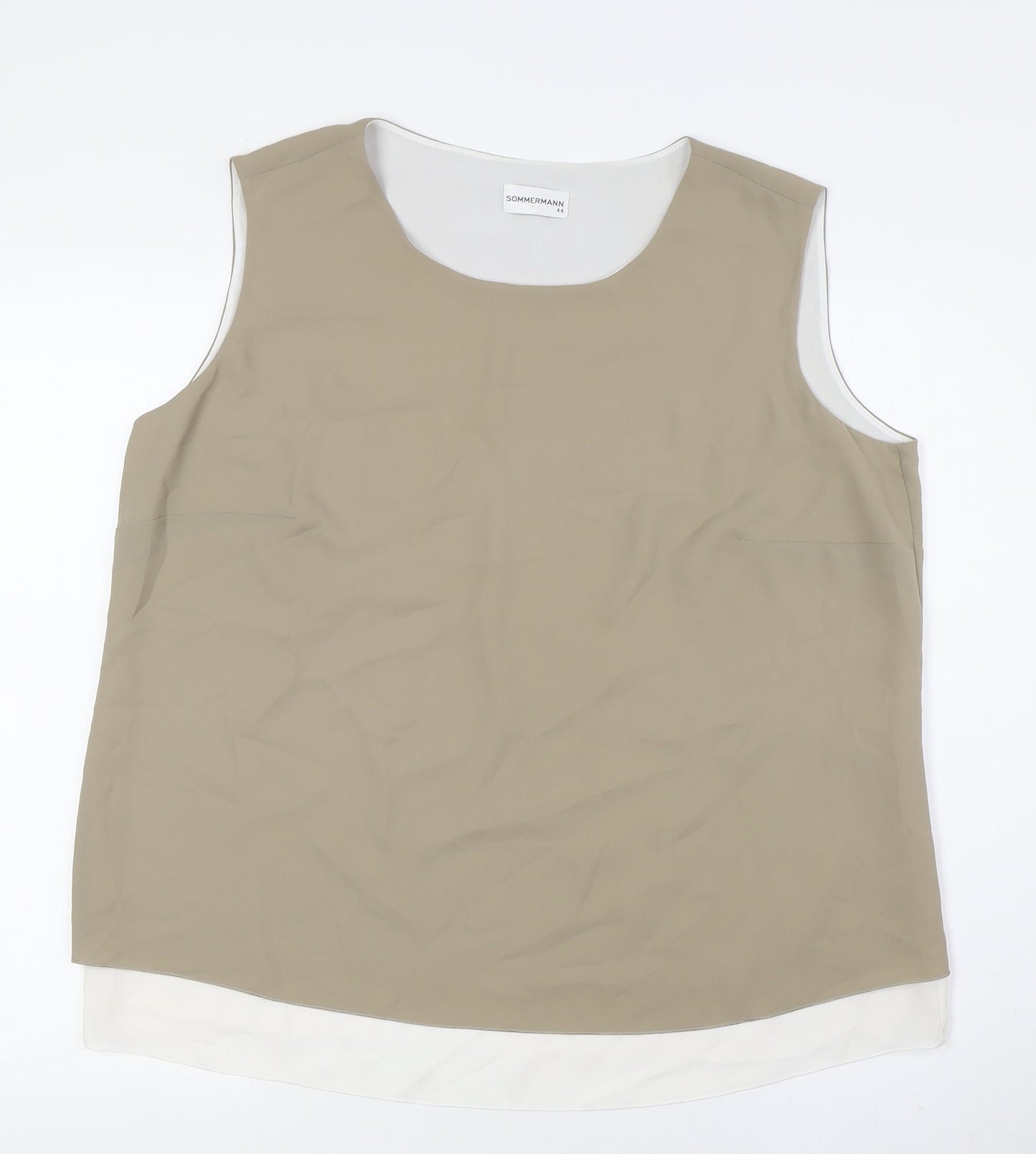 Womens UK Size 16 SOMMERMANN Beige Camisole Button-Up